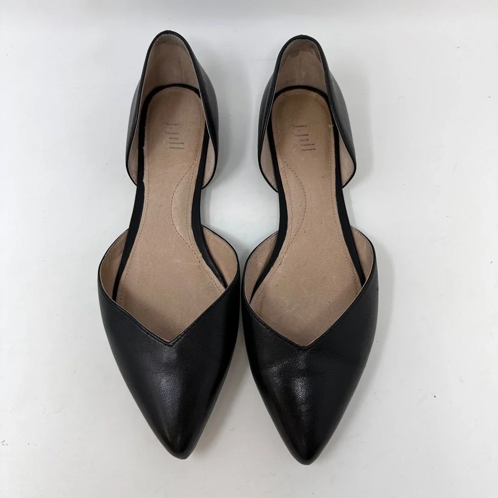J. Jill Mirabelle Dorsay Flats Leather‎ Black Size 7.5